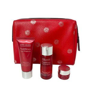 Estee Lauder Nutritious Super-Pomegranate 4pcs Skincare Gift Set Bright Red